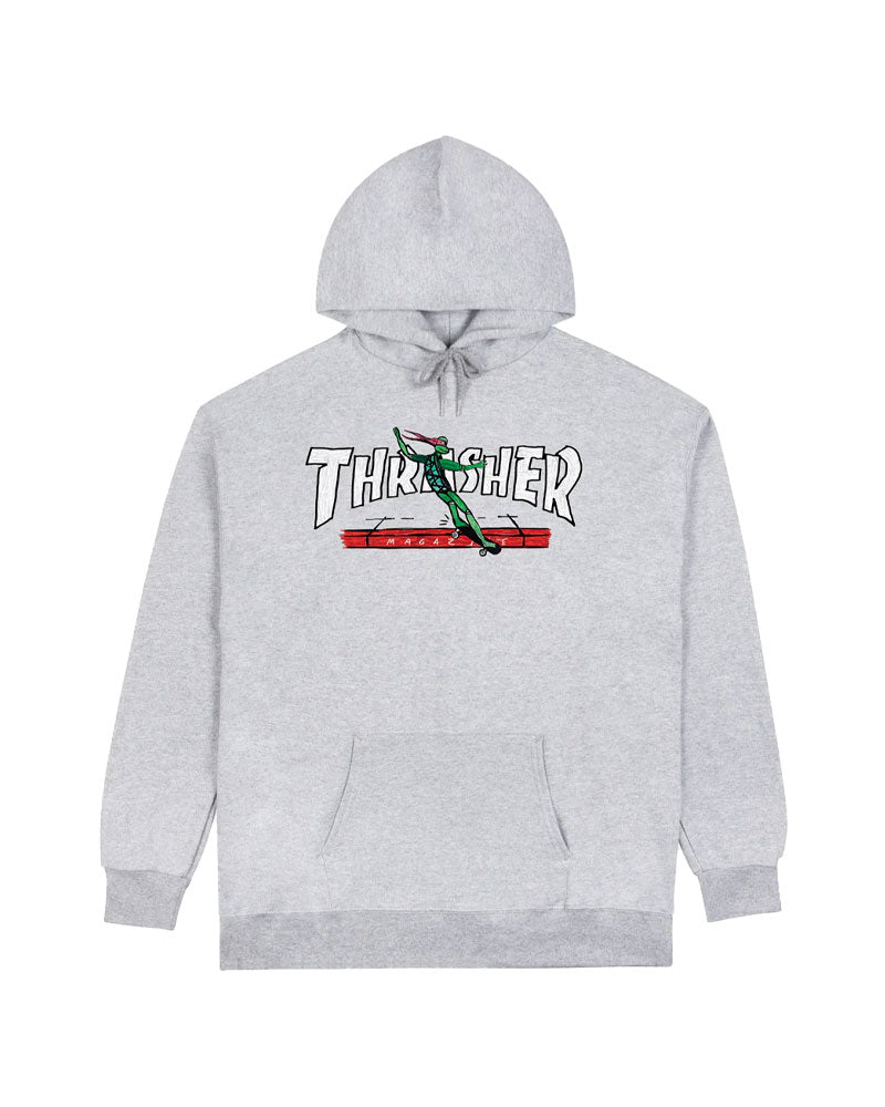 Thrasher Red Curb By Lsd Worldpeace Hoodie Ash Grey