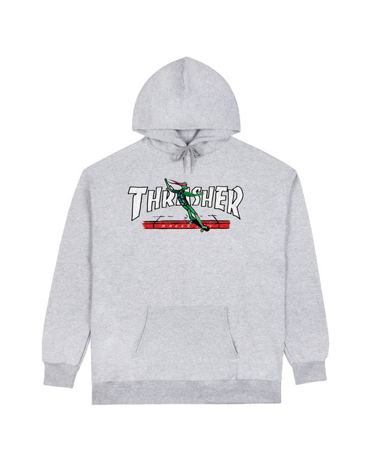 Thrasher Red Curb By Lsd Worldpeace Hoodie Ash Grey