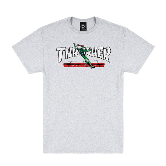 Thrasher Red Curb By Lsd Worldpeace T-Shirt Ash Grey