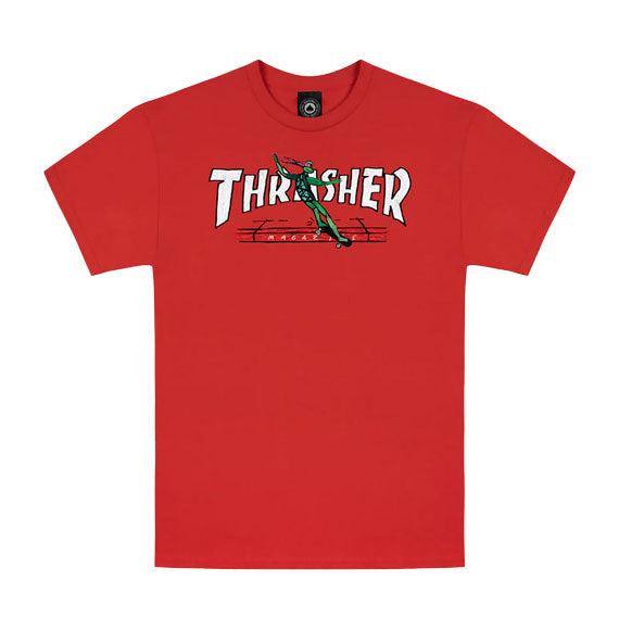 Thrasher Red Curb By Lsd Worldpeace T-Shirt Red