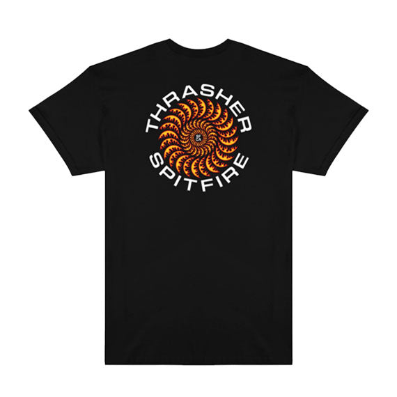 Thrasher X Spitfire Classic Swirl T-Shirt Black