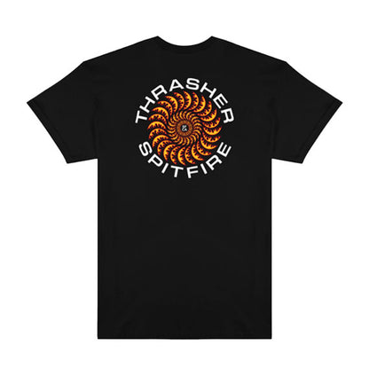 Thrasher X Spitfire Classic Swirl T-Shirt Black