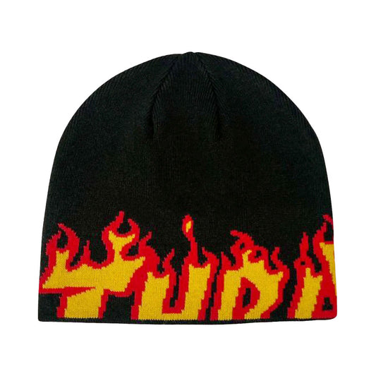 Thrasher X Spitfire Flame Skully Beanie Black