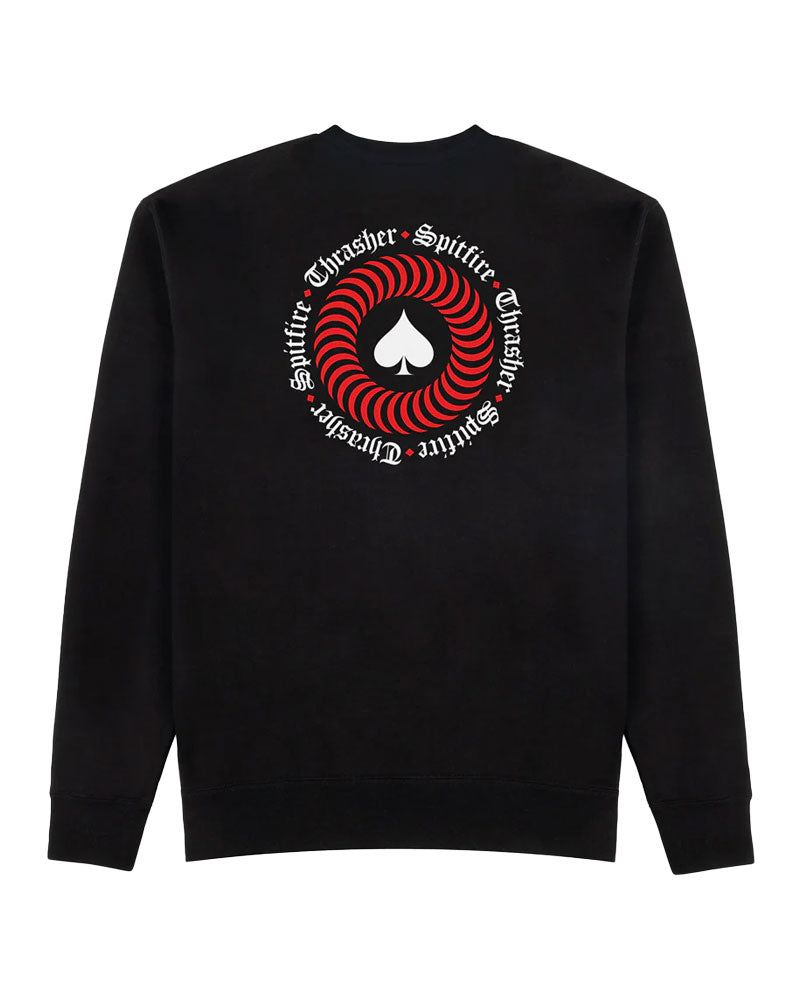 Thrasher X Spitfire The End Oath Crewneck Black