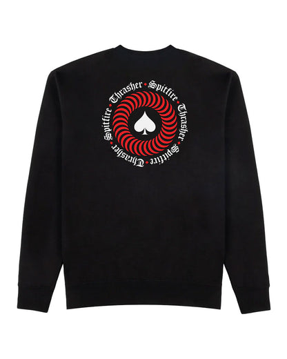 Thrasher X Spitfire The End Oath Crewneck Black