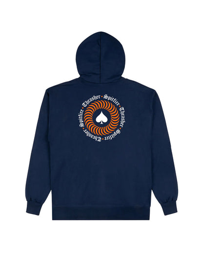 Thrasher X Spitfire The End Oath Hoodie Navy