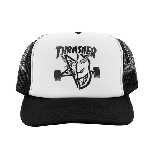 Thrasher X Spitfire Thrash & Burn Trucker Hat Black/White/Black