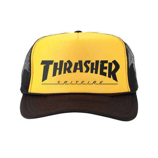 Thrasher X Spitfire Trucker Hat Black/Gold/Black