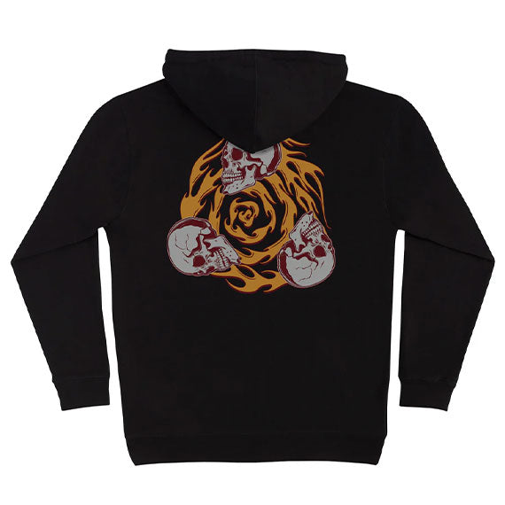 Creature Spiral Skull Hoodie Black