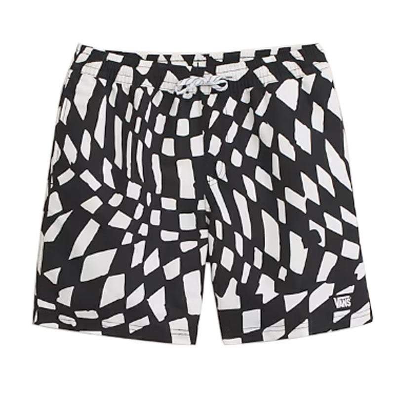 Vans Kids' Primary II Printed Elastic Boardshort Black/White