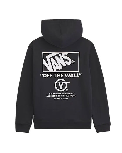 Vans Kids' Stacked Hi Pullover Hoodie Black/White