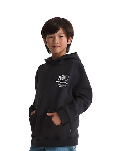 Vans Kids' Stacked Hi Pullover Hoodie Black/White