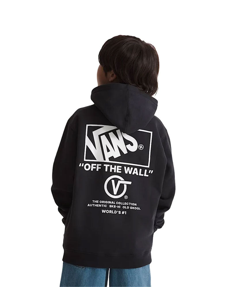 Vans Kids' Stacked Hi Pullover Hoodie Black/White