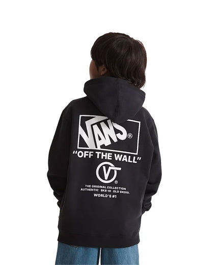 Vans Kids' Stacked Hi Pullover Hoodie Black/White