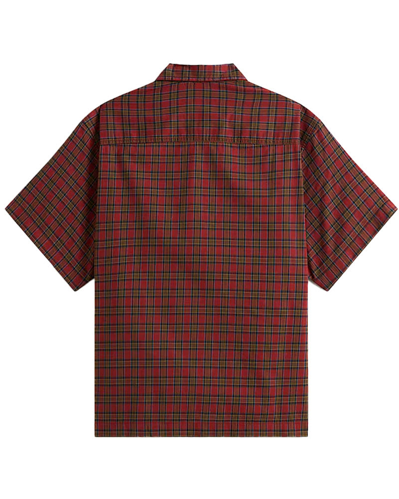 Vans Larkspur Timber Short Sleeve Woven Poppy Ember