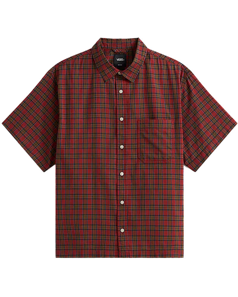 Vans Larkspur Timber Short Sleeve Woven Poppy Ember
