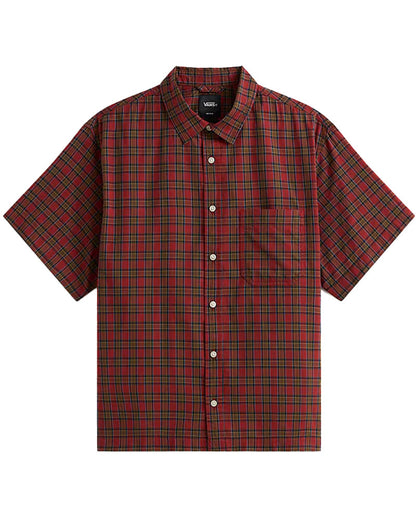Vans Larkspur Timber Short Sleeve Woven Poppy Ember