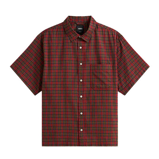 Vans Larkspur Timber Short Sleeve Woven Poppy Ember