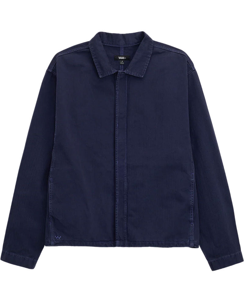Vans Lx Washed Overdye Long Sleeve Woven Deep Indigo