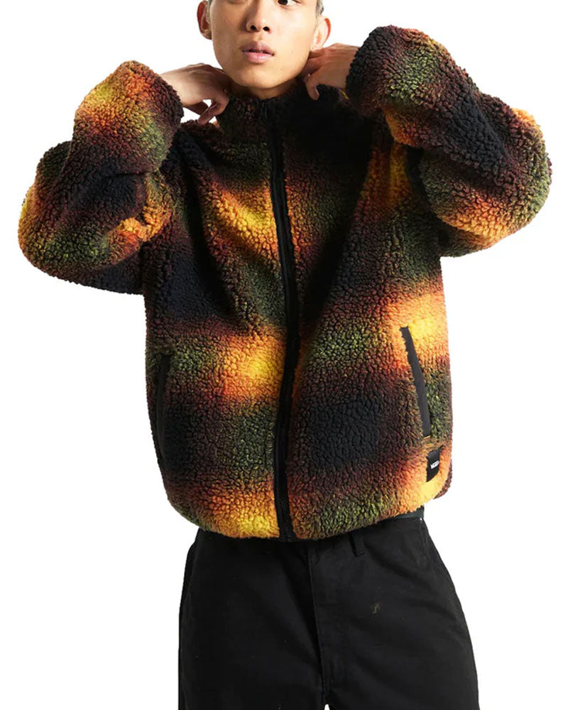 Vans Men's Heights Sherpa Full Zip Black/Heritage Mustard