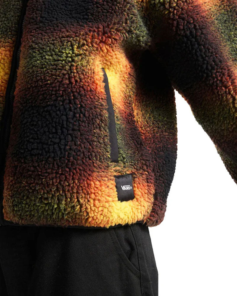 Vans Men's Heights Sherpa Full Zip Black/Heritage Mustard