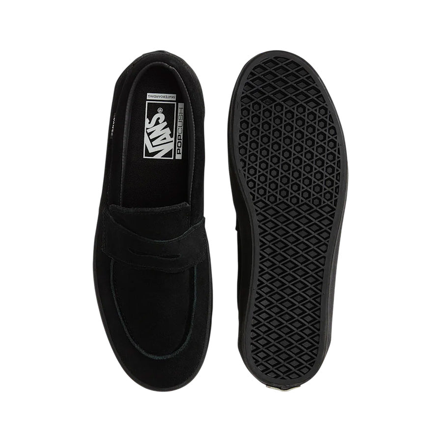 Vans Skate Loafer Shoe Suede Black/Black