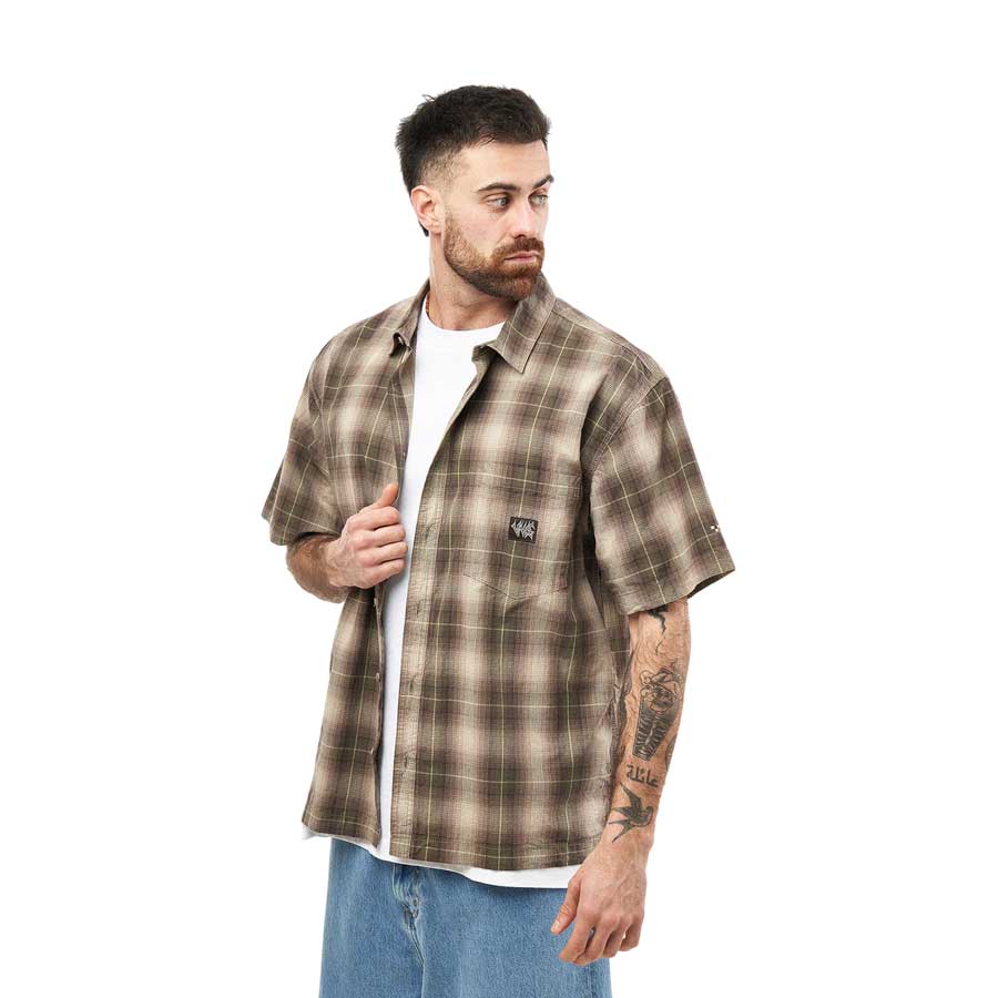 Vans Skate Plaid Short Sleeve Woven Shirt - Walnut