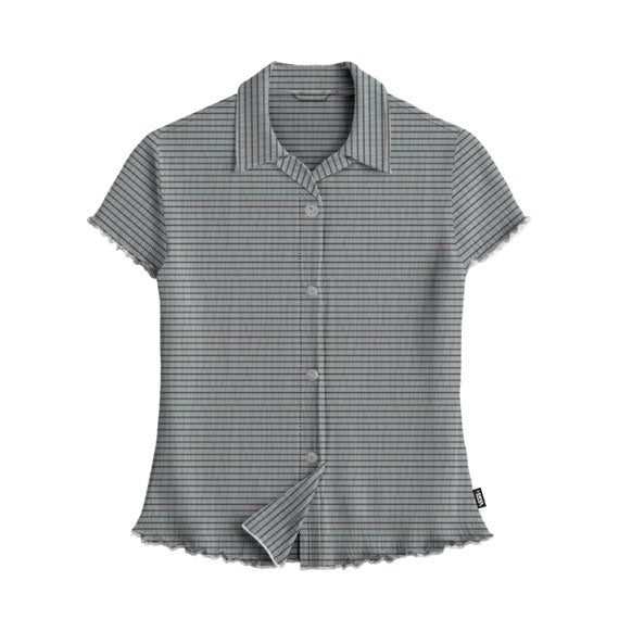 Vans Women's Maybelle Knit Short Sleeve Dawn Mist