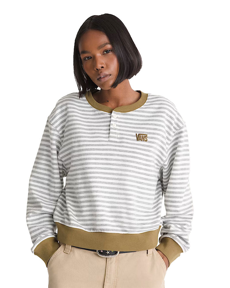 Vans Women's Molly Henley Pullover Marshmallow-Cement Heather