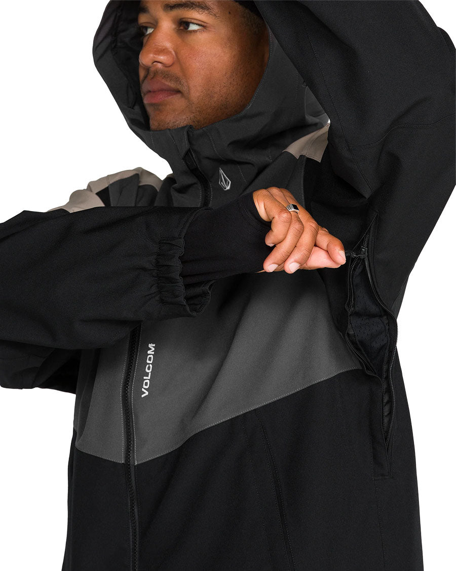 Volcom Men's Brighton Full Zip Jacket Dark Grey 2027