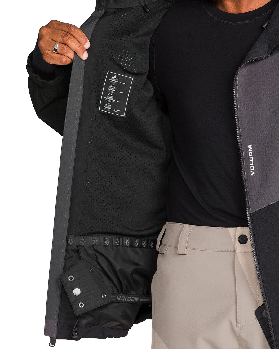 Volcom Men's Brighton Full Zip Jacket Dark Grey 2027