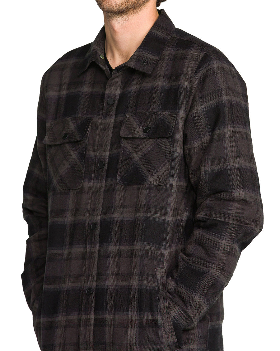 Volcom Men's Enson INS Riding Flannel Black 2027