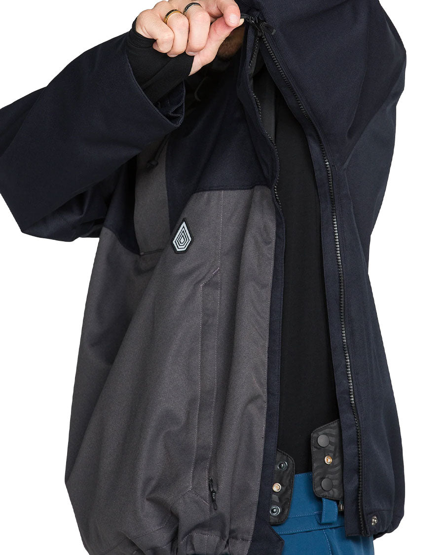 Volcom Men's Hossegor 20K Pullover Jacket Black 2027