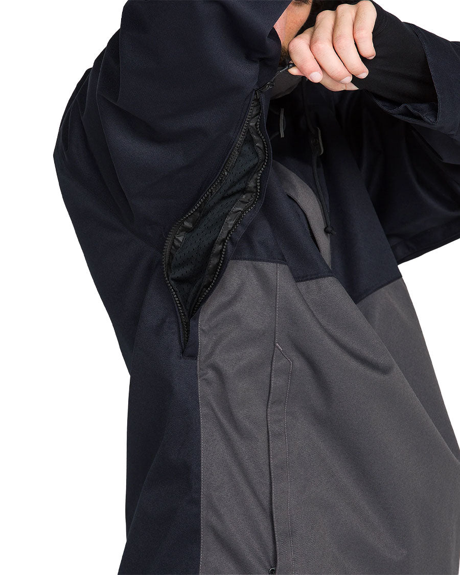 Volcom Men's Hossegor 20K Pullover Jacket Black 2027
