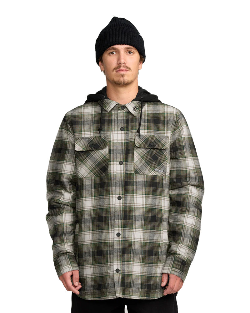 Volcom Men's Kenson Ins Flannel Black Green 2026