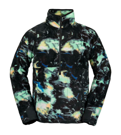 Volcom Men's Polar Fleece Mock 1/2 Zip Spritz Black 2024