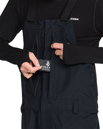 Volcom Men's Rain Gore Bib Overall Pant Black 2027