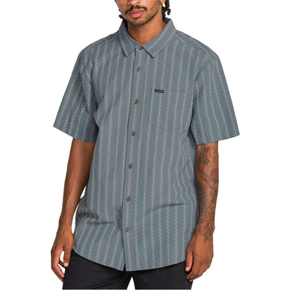 Volcom Sato Stripe Button Shirt Tradewinds