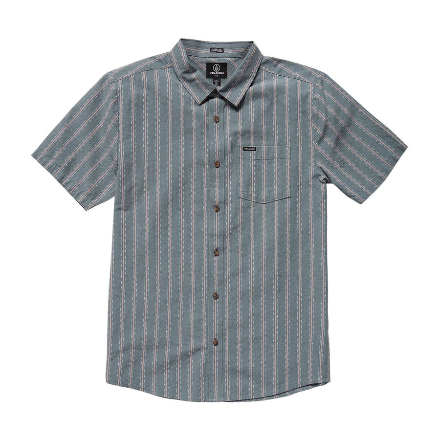 Volcom Sato Stripe Button Shirt Tradewinds