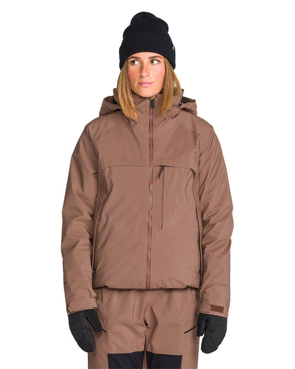 Volcom Women's 3D Stretch Gore-Tex Jacket Desert Taupe 2027