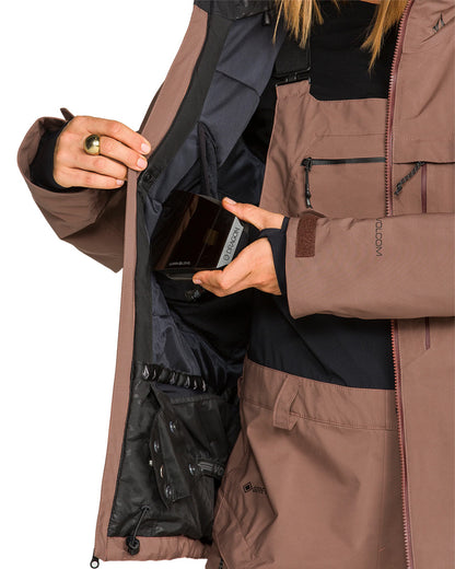 Volcom Women's 3D Stretch Gore-Tex Jacket Desert Taupe 2027