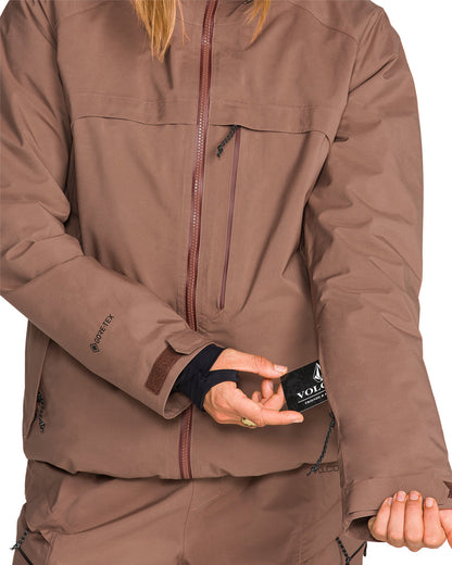 Volcom Women's 3D Stretch Gore-Tex Jacket Desert Taupe 2027