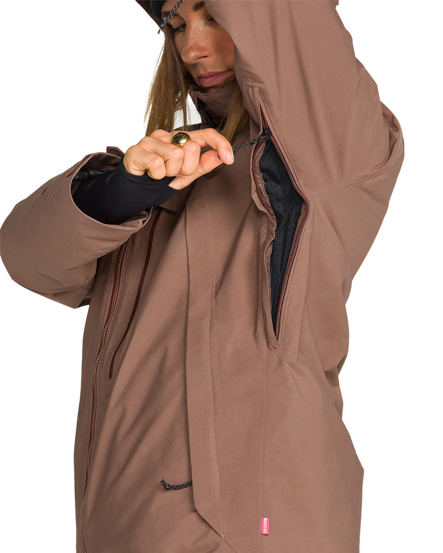 Volcom Women's 3D Stretch Gore-Tex Jacket Desert Taupe 2027