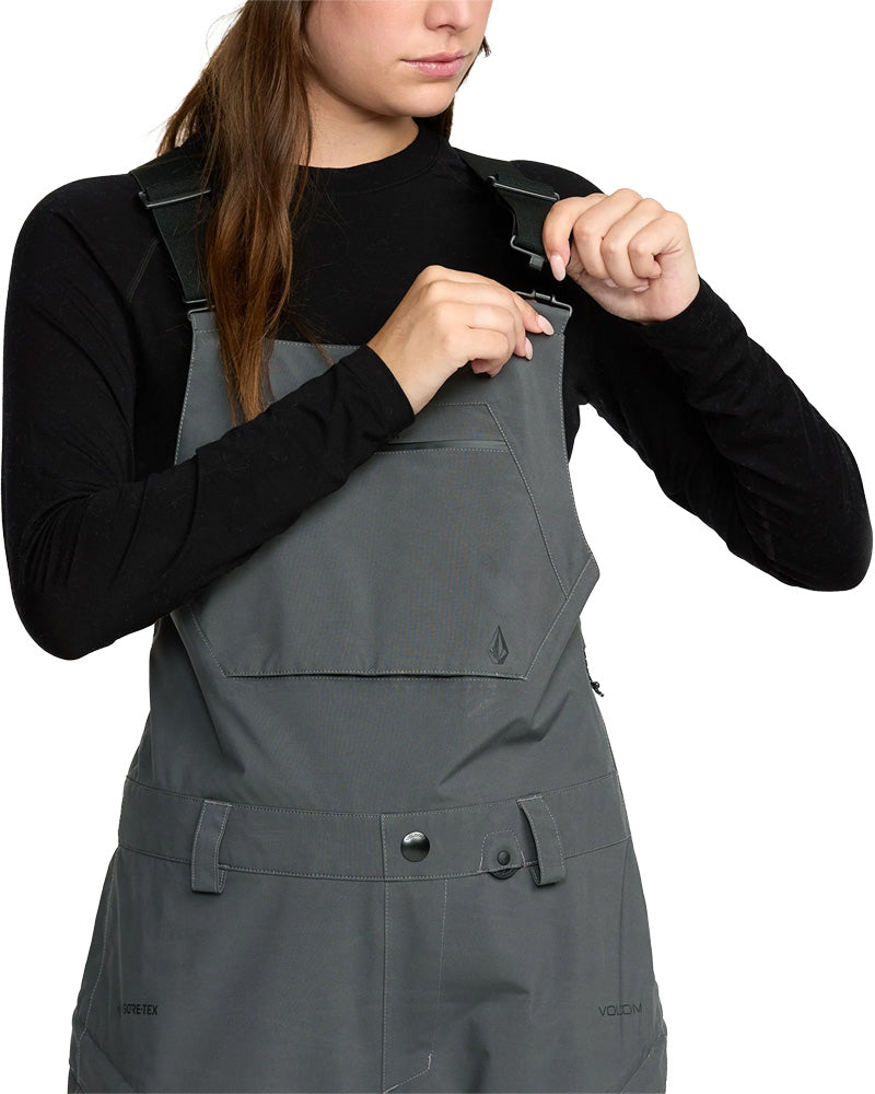 Volcom Women's Ash Stretch Gore-Tex Bib Pant Dark Grey