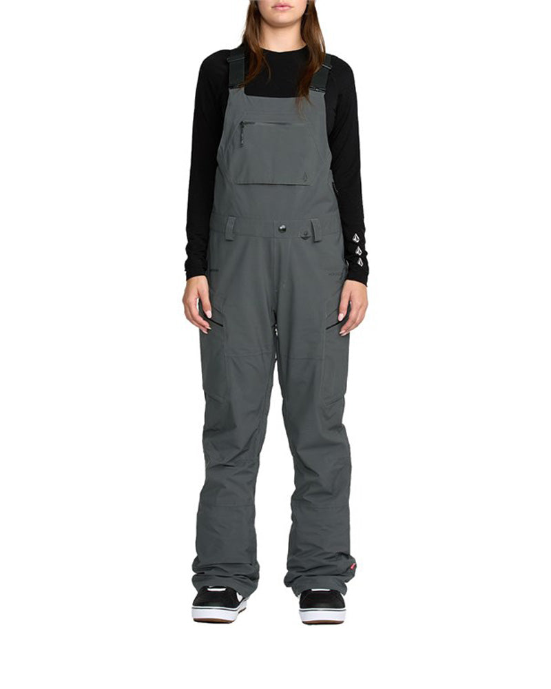 Volcom Women's Ash Stretch Gore-Tex Bib Pant Dark Grey
