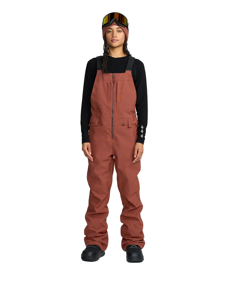 Volcom Women's Ash Stretch Gore-Tex Bib Pant Henna