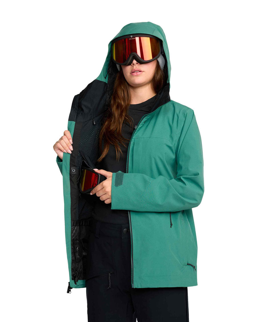 Volcom Women's Cloudbreaker Stretch 30K Jacket Spruce Green 2026