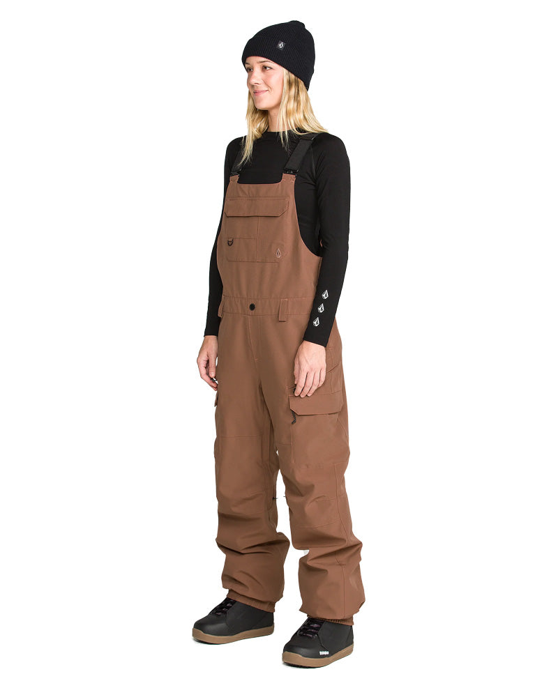 Volcom Women's Creston 3D Stretch Bib Pant Desert Taupe 2027
