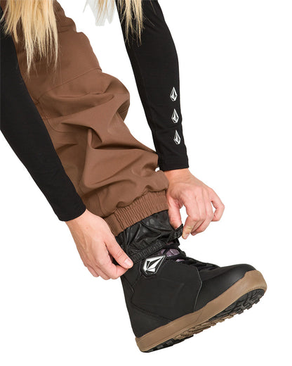 Volcom Women's Creston 3D Stretch Bib Pant Desert Taupe 2027
