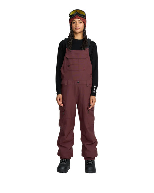 Volcom Women's Creston 3D Stretch Bib Pant Oxblood 2026